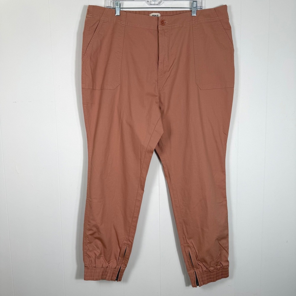 Pact Organic Cotton Terracotta Ankle Zip Jogger Utility Pants Size XXL